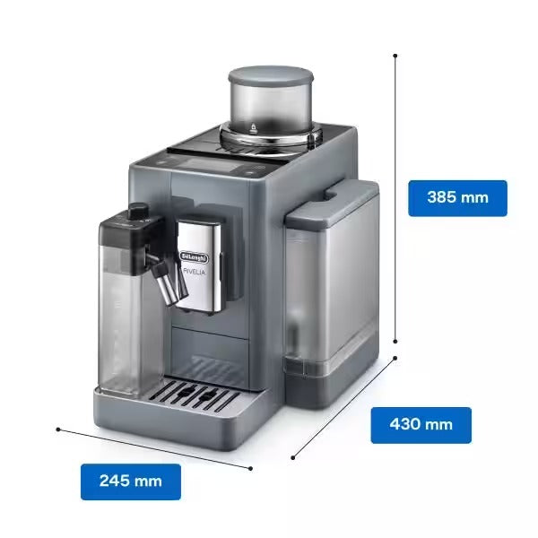 De'Longhi Rivelia Bedienfeld und Kaffeeausgabe