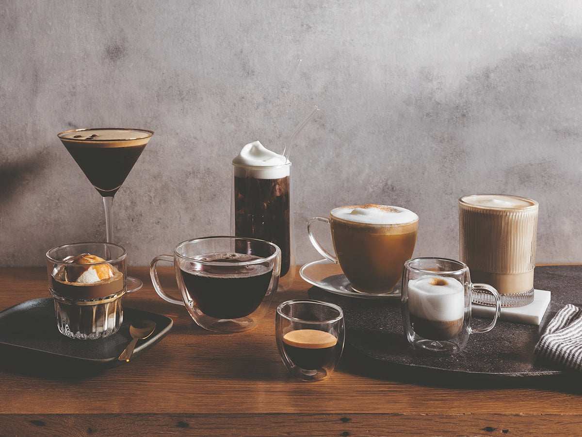 Kaffeevarianten als Serviervorschlag für die Ninja ES655EU