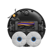 Dreame X60 Pro Ultra Complete Saug- und Wischroboter – Schwarz – Unterseite mit Bürsten und Wischmopps