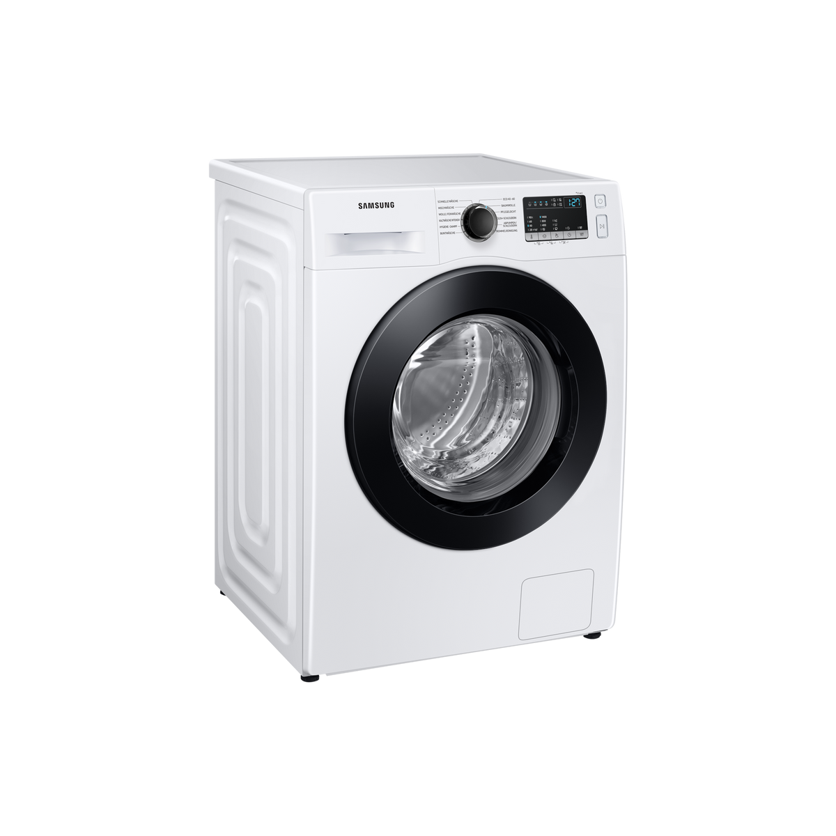 Samsung WW8ET4048CE/EG Waschmaschine in Weiß, Ansicht von links